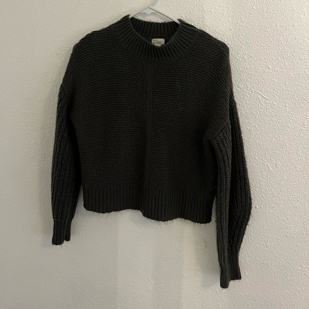 cute grey knit sweater